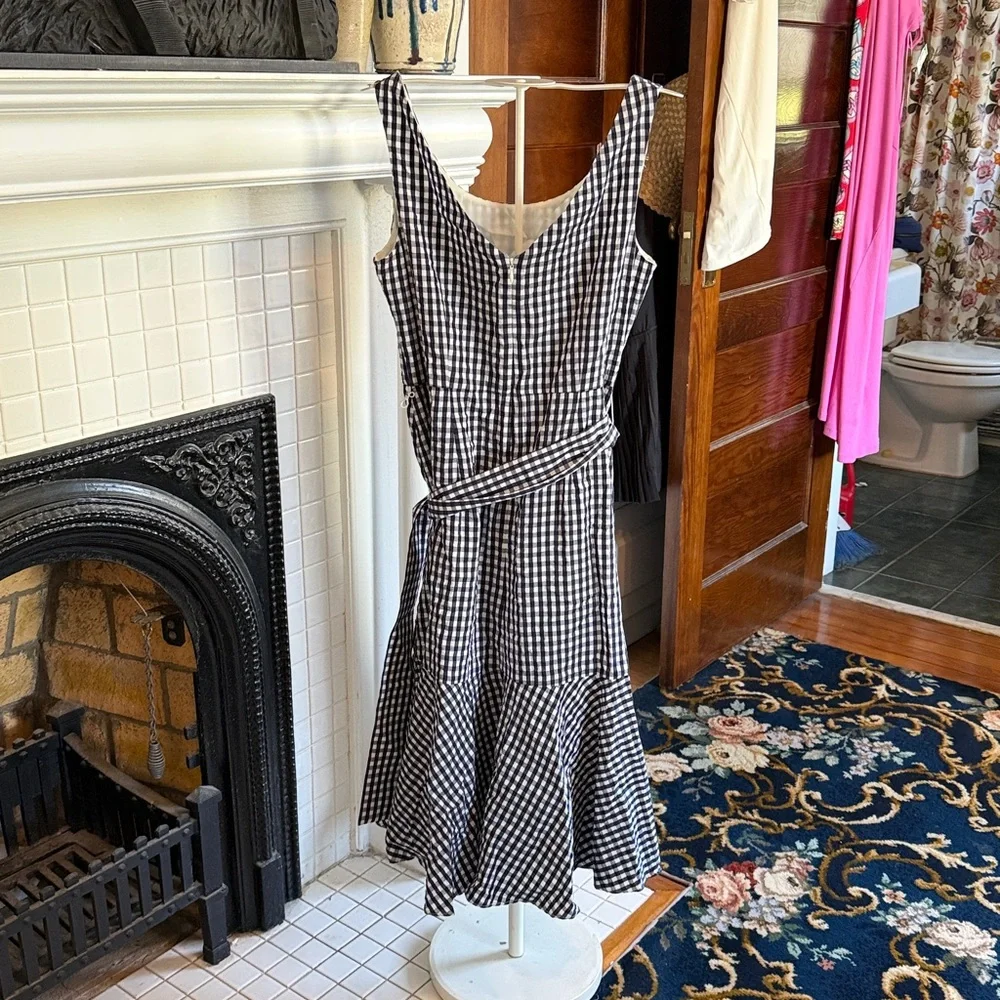 J. Crew Gingham Ruffled Midi- worn a few times. Great shape‎ . 108 retail